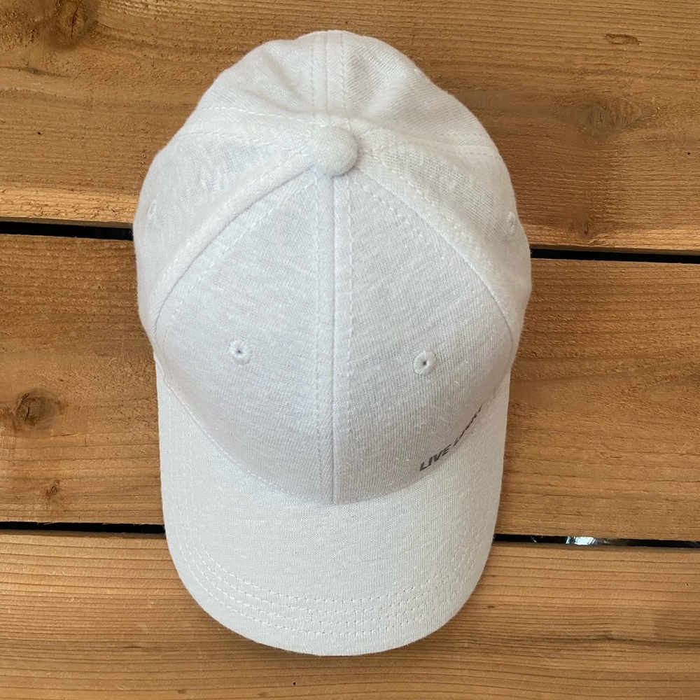 Black Clover All White Linen Hat with Live Lucky - Picture 3 of 6